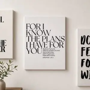 For I Know the Plansā¦ā Framed Canvas
