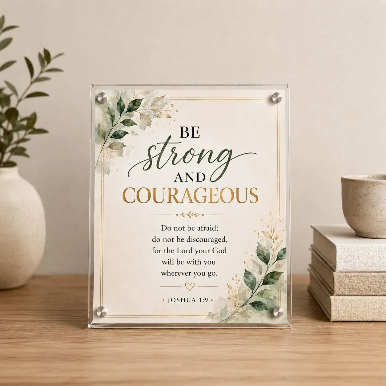 Be strong Christian Acrylic Decor