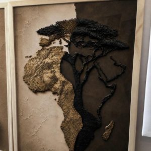 AFRICA MAP FRAMED
